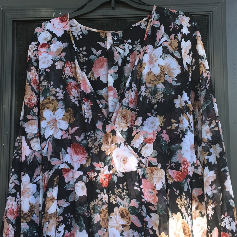 Black Floral Long Dress